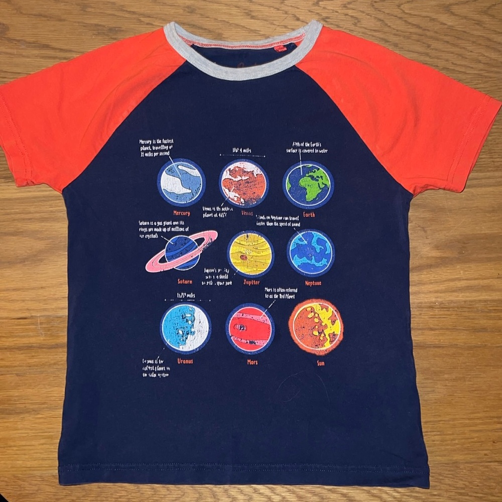 Boys Mini Boden planets t-shirt